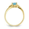 thumbnail image 2 of 10K Yellow Gold Ring Band with Stones (12) December Swiss Blue Topaz Oval, 2 of 5