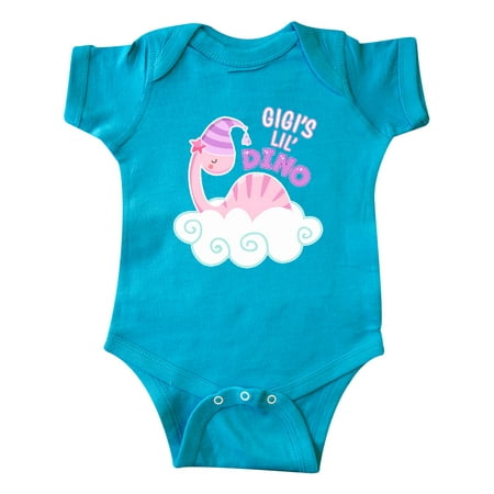 

Inktastic Gigi s Lil Dino with Cute Pink Baby Dinosaur Gift Baby Boy or Baby Girl Bodysuit