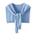 thumbnail image 2 of Chal tipo suéter para mujer, capa informal, calentador de cuello, accesorios versátiles y suaves. Azul, 2 of 9