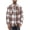 501 MOCHA WHITE, variant on Flannel Co Mens Flannel Shirts Shackets Casual Button Down Long Sleeve Jackets with Pocket
