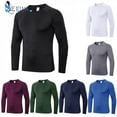thumbnail image 2 of CUTELOVE Quick-drying Fitness Long Sleeve Men's Tshirt Stretch Tight Sports Running Training Suit Breathable Sweat-wicking T-shirt, 2 of 6