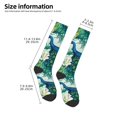 thumbnail image 2 of Naloa Peacock And Flowers Thigh High Socks Extra Long Stretchy Sock Women Over Knee High Opaque Stocking Daily Wear, 2 of 6