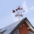 thumbnail image 4 of Cast Iron Weather Vane Roof Mount Wind Direction Indicator Outdoor Farm Scene Garden Stake Weather Vane - Lobster Copper13, 4 of 8