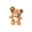 C002- Light Brown, variant on Pastel Purple Plush Stuffed Bear, Cute Teddy Bear, Collectible Teddy Bear, Soft Plush Toys for Toddlers, 12X9 in Broken Style Stuffed Toys with Contrasting Colored Patch Ears,