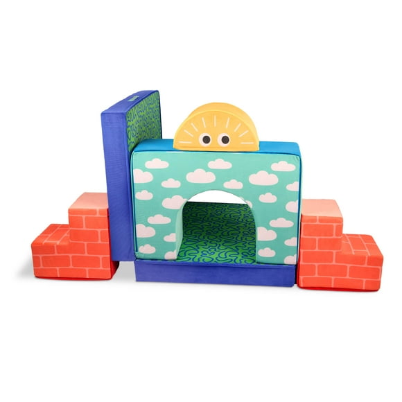 Cloud Castle Foam Fort Building Set with 5 Multicolor Play Shapes, Indoor Toy for Toddlers 12 Months and older by Battat