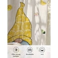 thumbnail image 6 of Sheer Curtains 72 Inches Long, Yellow Lemons Semi Sheer Curtains Light Filtering Window Treatment, Cute Gnomes Summer Fruits Flowers Vintage Privacy Voile Drapes for Living Room Bedroom 52x72 Inch, 6 of 7