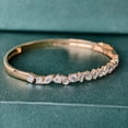 thumbnail image 4 of Multi-Shape Mixed-Cut Eternity Bangle for Women, Sparkling Fancy Cut Cubic Zirconia Statement Jewelry, 925 Sterling Silver with 14K Gold Finish, 4 of 4