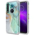 thumbnail image 1 of Moto G8 Play Case, Motorola One Macro Case, KAESAR Hybird Drop Protection Sleek Slim Dual Layer Shockproof Colorful Graphic Armor Case For Motorola Moto G8 Play (Green Marble), 1 of 5