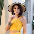 thumbnail image 4 of Visera solar de paja con ala ancha y plegable de Hat Simplicity, color beige, 4 of 6