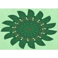 thumbnail image 1 of Ahgly Company Machine Washable Indoor Rectangle Transitional Green Area Rugs, 4' x 6', 1 of 7