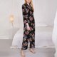 thumbnail image 3 of Fotbe Bouquet Conjunto de Pijama de Manga Larga para Mujer con Estampado, Ropa de Dormir de 2 Piezas, Conjunto de Casa Suave y Cómodo con Bolsillos-Medium, 3 of 7