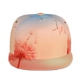 thumbnail image 2 of Haiem The Sunset of Dandelion Classic Snapback Cap Flat Bill Hat Baseball Cap Adjustable Size Cotton Dad Hat, 2 of 9