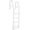 White w/ Squared Handles, variant on Aqua Select Heavy-Duty Resin In Pool Deck Ladder, Gray