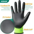 thumbnail image 2 of XX-Large Work Gloves for Men and Women, 50 Pairs PU-Coated Gloves for Work, Green, 2 of 6