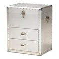 thumbnail image 1 of Bowery Hill 2-Drawer Mid-Century Metal Accent Storage Chest in Silver, 1 of 11