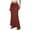 Brick Red, variant on MIXUE Skirts For Women Summer Solid Color Elastic High Waist Drawstring Casual Bodycon Midi Maxi Skirt Beachwear,Gray,S