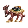 thumbnail image 3 of Caja joyero con forma de camello, organizador de joyas, estatua decorativa, arte coleccionable Marrón, 3 of 9