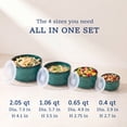 thumbnail image 5 of Onader 8 Piece Serving Bowls with Lid, Ceramic Mixing Bowls Set of 4, Food Storage Container for Soup Salad Meat Pasta Cereal Leftover, Microwave & Dishwasher Safe - Green, 5 of 10