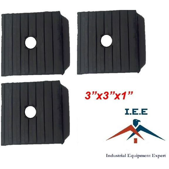 3 Pack Anti Vibration Pads For Air Compressor Or Equipment Solid Rubber 3x3x1