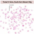 thumbnail image 2 of 1 Bag 90g Bingsu Beads Bulk Clear Bingsu Bead Pink Valentine's Day Iridescent Lightweight Romantic Soft Straw Tube Bead Bulk for Fish Bowl Table Filling Women Party Wedding DIY Accessories Pink DIY, 2 of 9