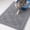 Grey, variant on Buganda cat litter mat, Non Slip Water Resistant Litter Trapping Mat, 17"x30", Black