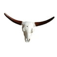 thumbnail image 5 of kowaku Faux Animal Skull Wall Sculpture Resin Rustic Animal Head Sculpture Wall Hanging Animal Faux Skull for Fireplace Bedroom Home Bull, 5 of 9