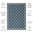 thumbnail image 6 of SAFAVIEH Courtyard Alina Geometric Quatrefoil Indoor/Outdoor Area Rug, Navy/Beige, 4' x 5'7", 6 of 10
