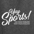 thumbnail image 5 of Wild Bobby, Yay Sports Do the Things Get the Points Father's Day Mens Long Sleeve Shirt, Heather Black, Small, 5 of 6
