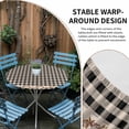 thumbnail image 5 of Western Texas Star Retro Fitted Tablecloth with Elastic Edged, Round Table Cloth for Dining Table, Country Vintage Black Beige Plaid Waterproof Oil Proof Table Cover for Indoor Outdoor 45"-54", 5 of 8
