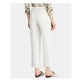 thumbnail image 2 of RALPH LAUREN Womens Ivory Zippered Ankle Wear To Work Straight leg Pants 12, 2 of 3