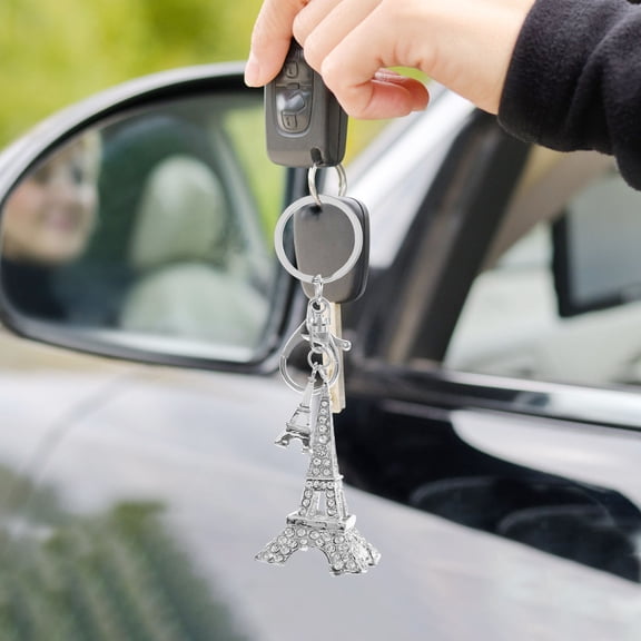 HOMEMAXS Eiffel Tower With Keychain Novelty Key Chain Eiffel Tower Keychain Charm Eiffel Tower Key Ring Charm Eiffel Tower Accessory