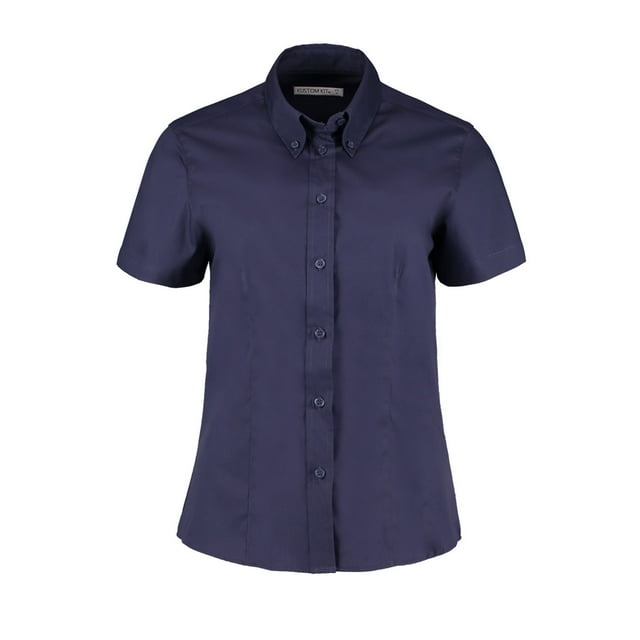 Kustom Kit Ladies Corporate Oxford Short Sleeve Shirt