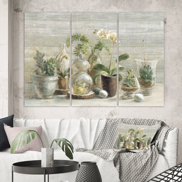 Designart - Composition of Orchids - Traditional Canvas Artwork