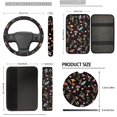 thumbnail image 5 of Uorisanigo Aesthetic Mushroom Car Seat Cover Set Pack of 18 with Seat Belt Strap Pads Full Set Universal Steering Covers Arm Rest Cover Headrest Cushion Handbrake Grip Protector Coasters Keychains, 5 of 7