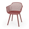 thumbnail image 6 of GDF Studio Tate Outdoor Modern Dining Chairs, Set of 4, Red, 6 of 8