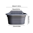 thumbnail image 3 of Wall Mounted Plastic Planter Balcony Railing Hanging Pot Fence Mount Garden Container Dark Gray, 3 of 6