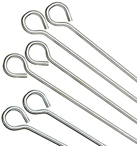 MBW NW Brands Barbecue Shish Kabab Ring-Tip Handle Skewers with Pan Scraper Stainless Steel 12-Pack, 12 Inch MBW NW Brands Barbecue Shish Kabab Ring-Tip Handle Skewers with Pan Scraper Stainless Steel 12-Pack, 12 Inch