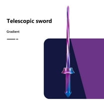 Retractable Plastic Printing Sword Toy for Costumes Pranks and Decoration