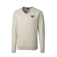 thumbnail image 2 of Men's Cutter & Buck Oatmeal Auburn Tigers Lakemont Tri-Blend Big & Tall V-Neck Pullover Sweater, 2 of 3