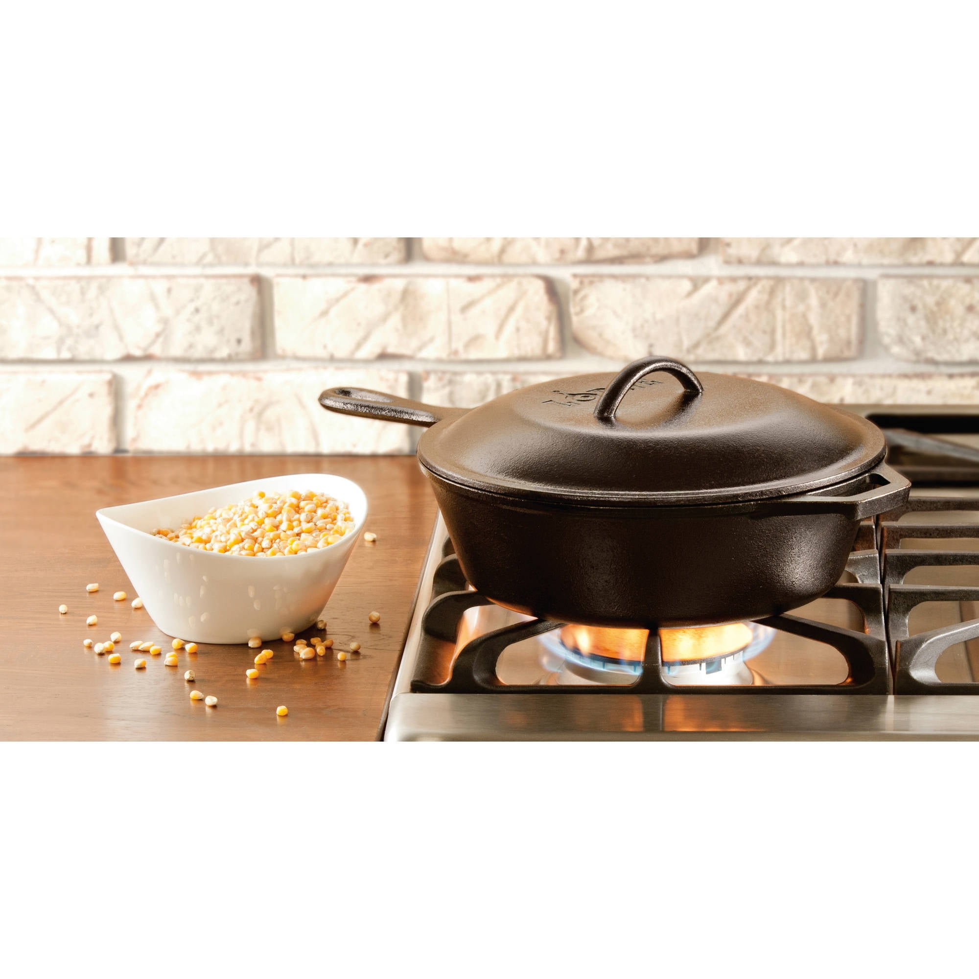 lodge, Kitchen, Lodge Usa 8 Cf Cast Iron Deep Skillet Dutch Oven With Lid  12 Inch Diameter