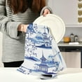 thumbnail image 5 of Kitchen Dish Towels, Beautiful Vintage Pagodas Mountains Kitchen Towels Set of 4 Super Soft Absorbent Dish Towels Set Kitchen Dish Cloths Tea Towels, 28x18 Inch Washcloth Gift, 5 of 7