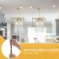 thumbnail image 2 of DWVO Square Crystal Chandeliers, Kitchen Island Lighting Pendant Light Fixtures,Crystal Ceiling Light for Bedroom Hallway Living Room,E26 Base,Gold, 2 of 5