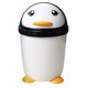 thumbnail image 1 of Lindo bote de basura con tapa abatible de pingüino para niños, cesto de basura de plástico para dormitorio, oficina, coche, cocina, hogar, creativo para habitación de niños, uso de escritorio, 1 of 8