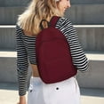 thumbnail image 3 of Japuie Maroon Durable Canvas Laptop Backpack - Water-Resistant, Adjustable Shoulder Strap, Large Capacity for 15-17in Laptops, Stylish & Lightweight for School, Work & Travel, 3 of 5