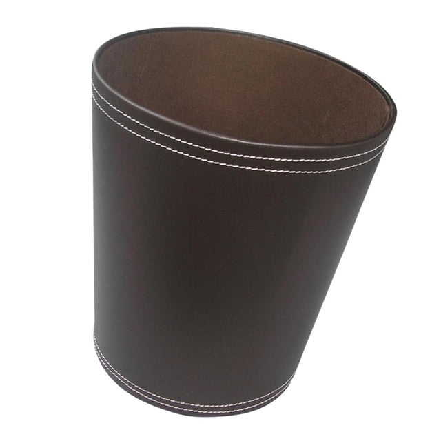 Recipiente de material cuero PU Negro / , Rubbis, H Contenedor De Desechos De Retro, De , Almacenamiento De Alimentación Animal, Oficina - Café perfecl Cubo de basura