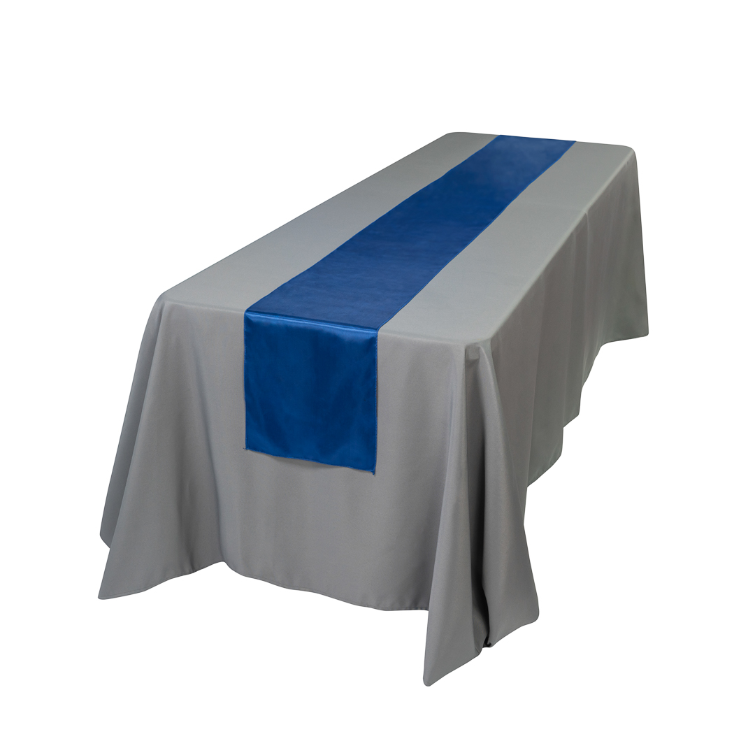 Table Tek Navy Blue Satin Table Runner 12" x 108" 10 count box