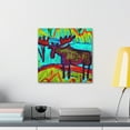 thumbnail image 6 of Elk in Fauvist Hues - Canvas, 6 of 25
