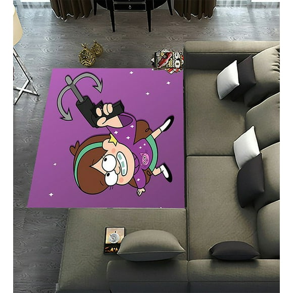 DEYOU Gravity Falls Mabel Grappling Hook Area Rugs 2 x 3ft Floor Carpet Mat for Living Dinning Room Bedroom Kitchen Hallway Office Decor