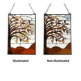 thumbnail image 3 of CHLOE Lighting AUTUMNAL Floral-Style Black Finish Stained Glass Window Panel 24" Tall, 3 of 6