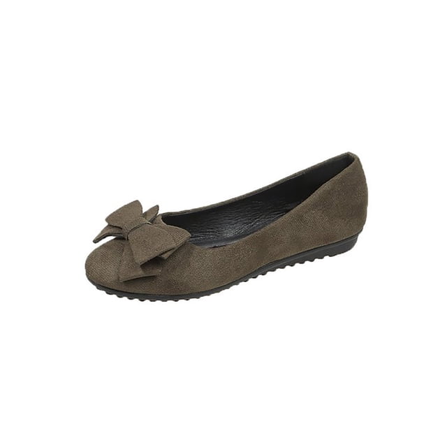 Zapatos Suaves para las Mujeres Deslizamiento Cómodo en Bowknot Pisos, Zapatos Planos para las Mujeres de Tamaño Grande Ligero Primavera Casual